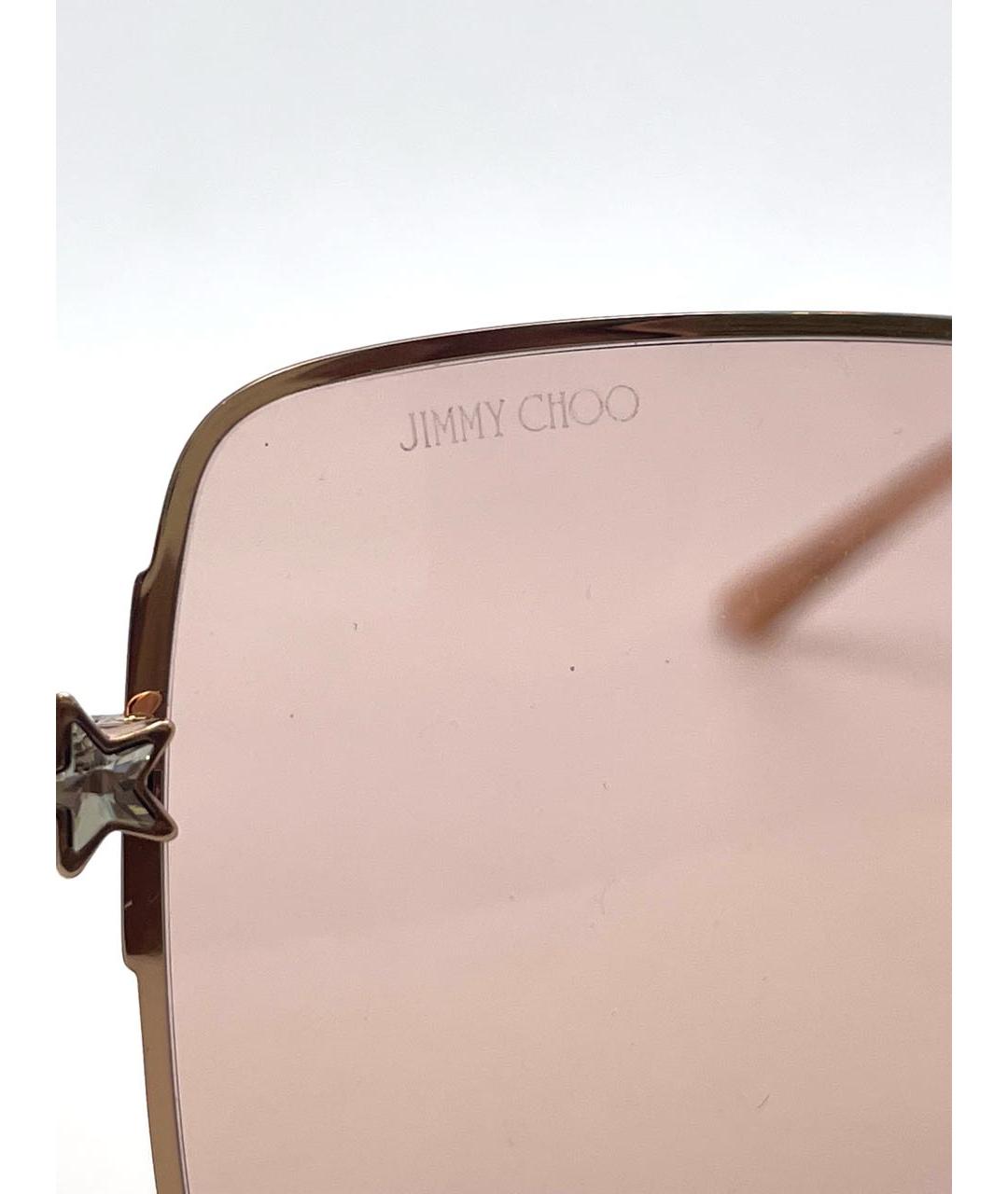 JIMMY CHOO Розовые металлические солнцезащитные очки, фото 6