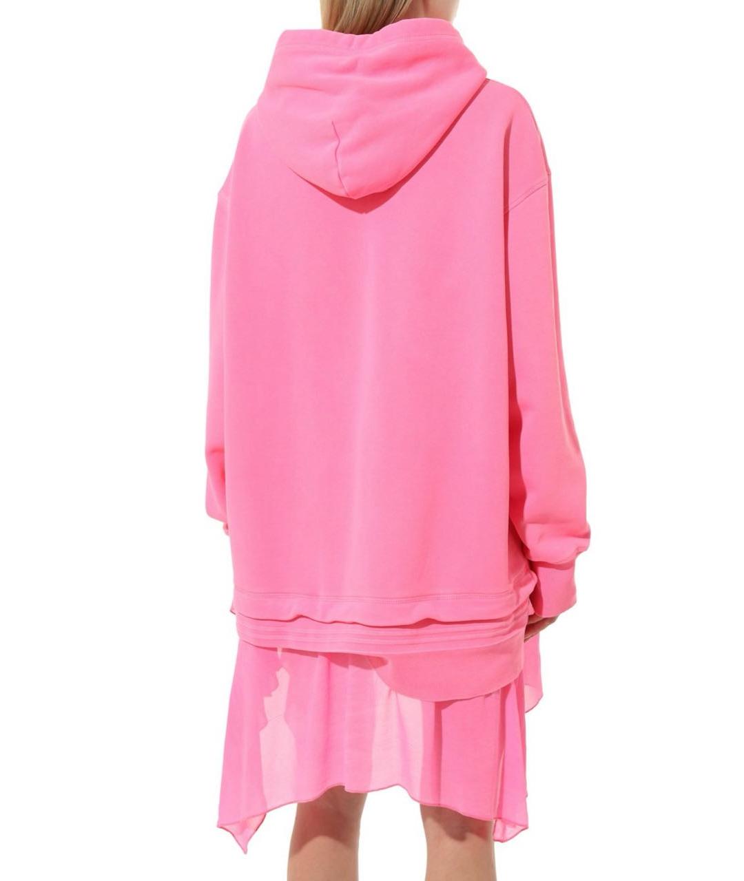DIESEL Розовое хлопковое повседневное платье, фото 2