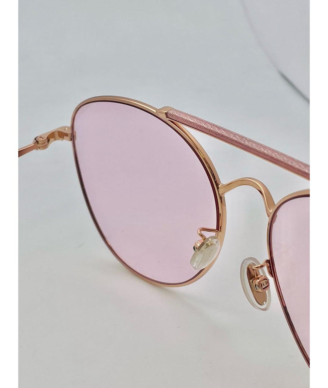 JIMMY CHOO Розовые металлические солнцезащитные очки, фото 7