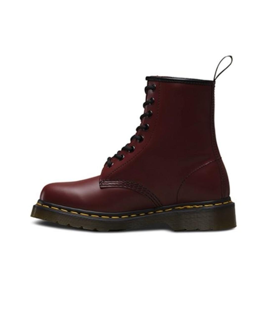 DR. MARTENS Бордовые кожаные ботинки, фото 5