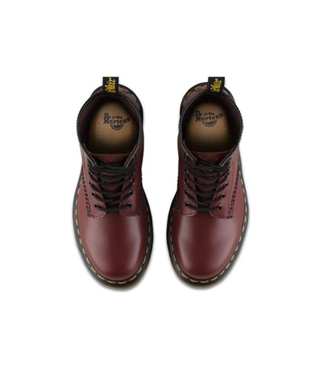 DR. MARTENS Бордовые кожаные ботинки, фото 2