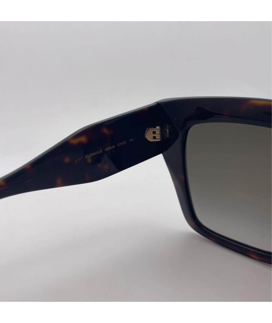 JIMMY CHOO Коричневые пластиковые солнцезащитные очки, фото 5