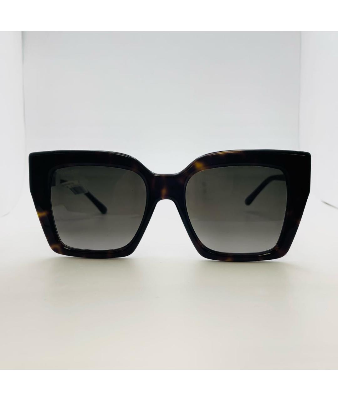 JIMMY CHOO Коричневые пластиковые солнцезащитные очки, фото 2