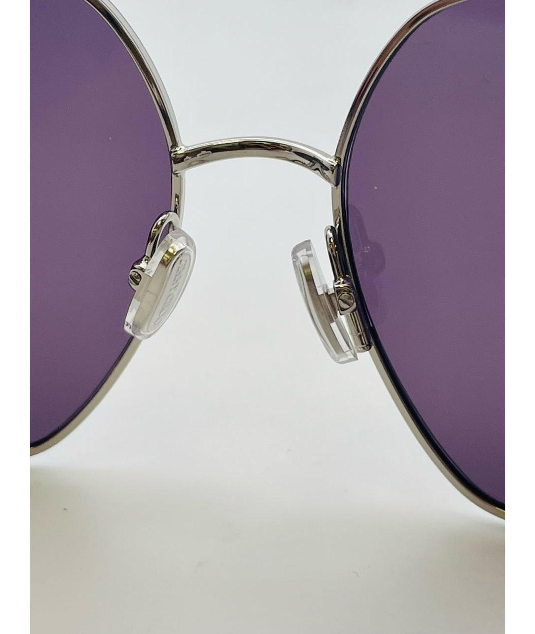 JIMMY CHOO Фиолетовые металлические солнцезащитные очки, фото 4
