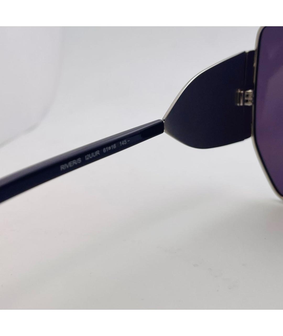 JIMMY CHOO Фиолетовые металлические солнцезащитные очки, фото 6