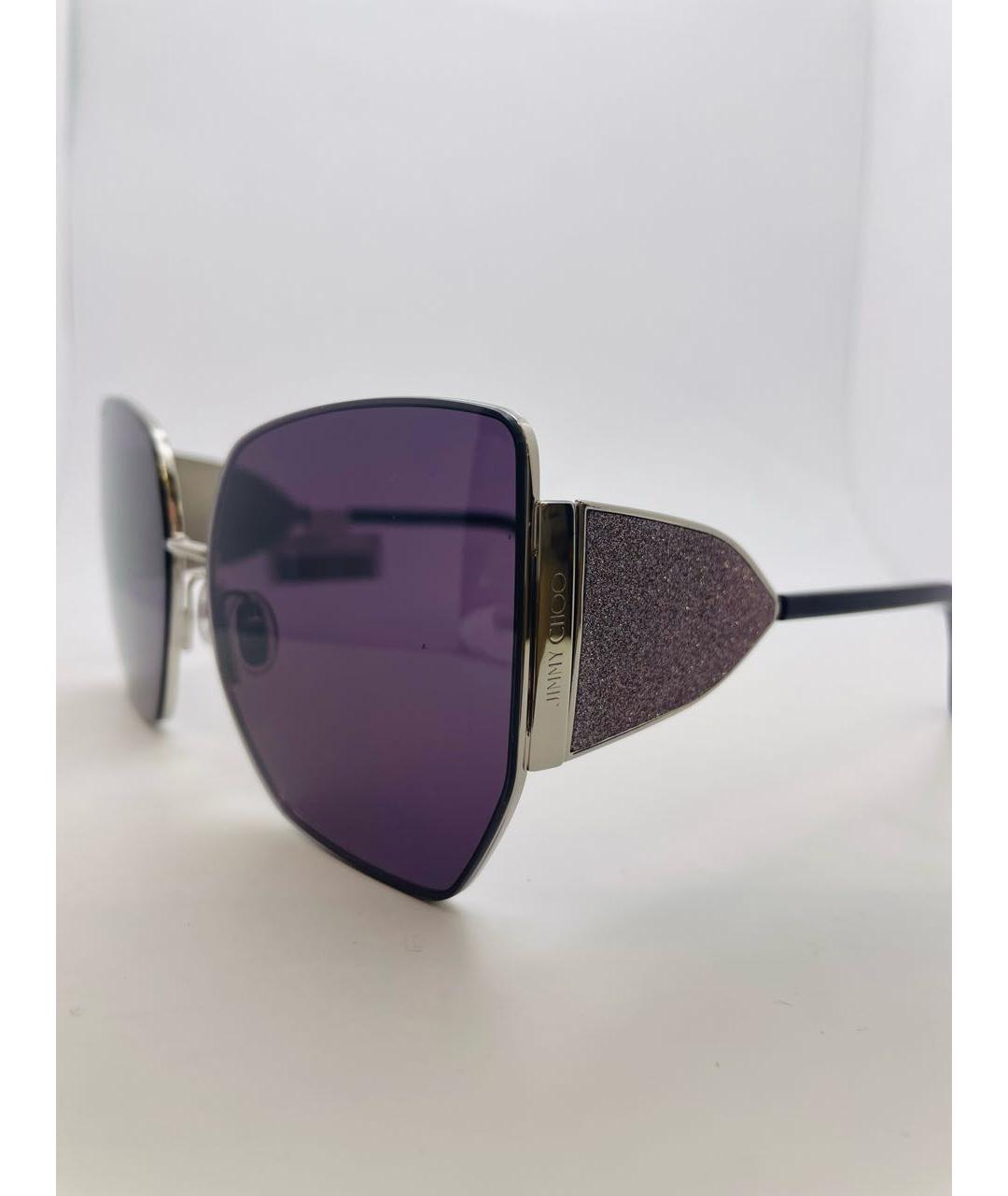 JIMMY CHOO Фиолетовые металлические солнцезащитные очки, фото 2