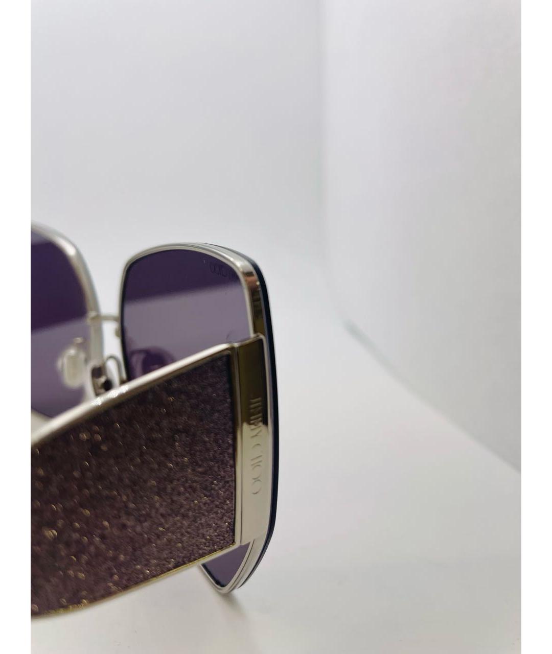 JIMMY CHOO Фиолетовые металлические солнцезащитные очки, фото 3