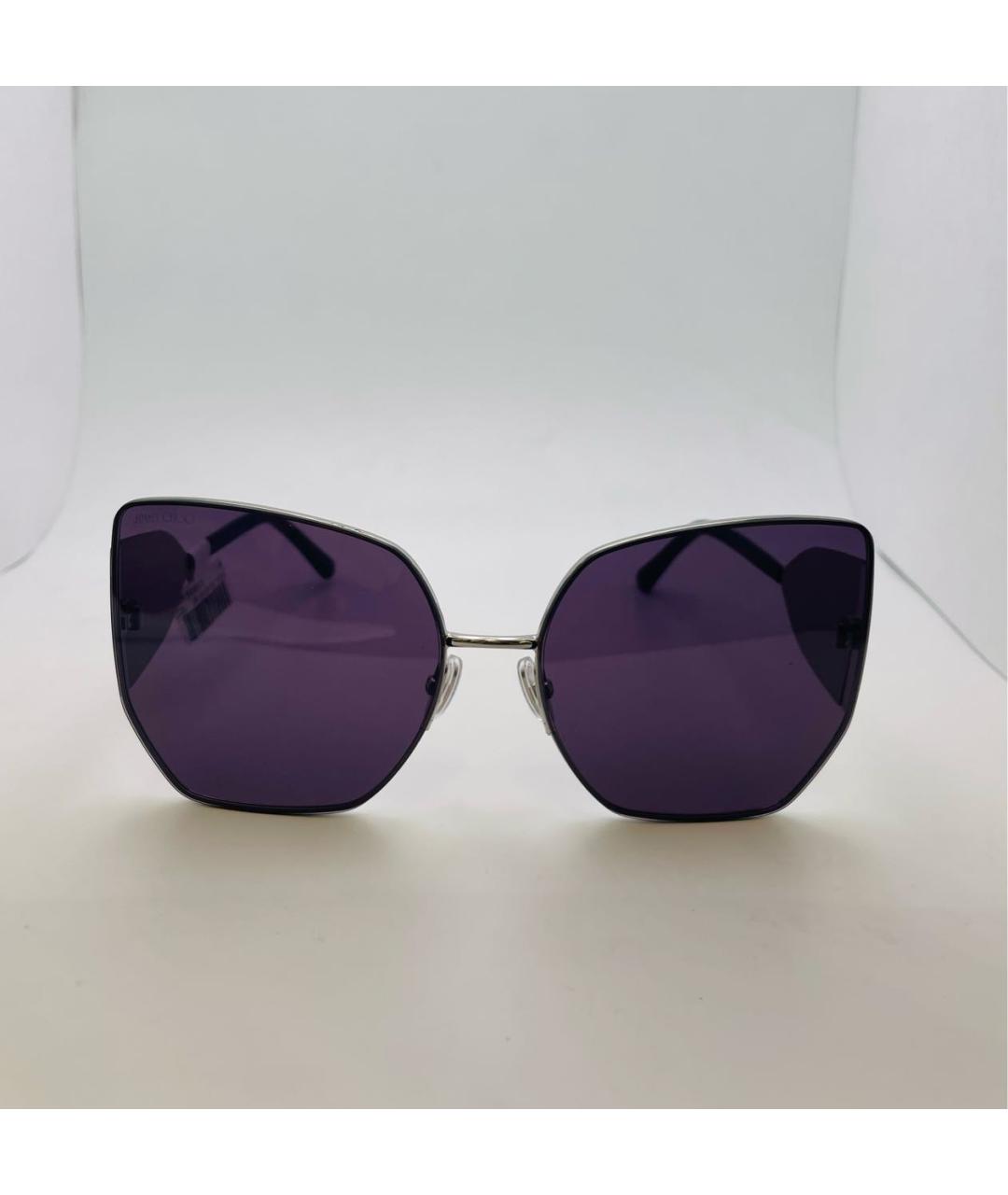 JIMMY CHOO Фиолетовые металлические солнцезащитные очки, фото 8