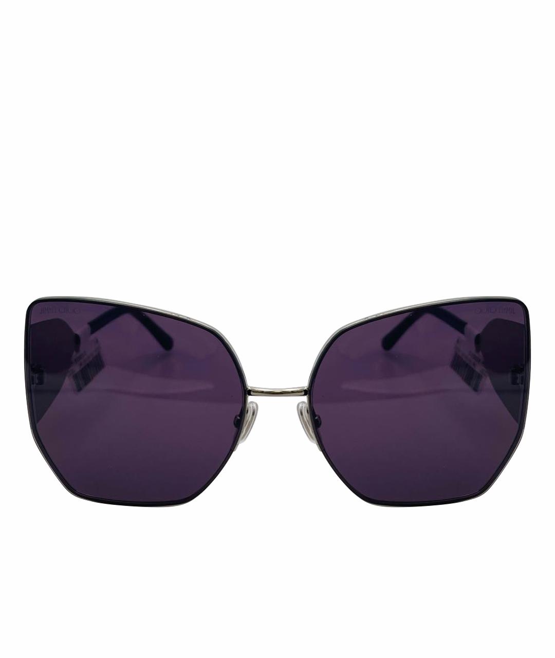 JIMMY CHOO Фиолетовые металлические солнцезащитные очки, фото 1