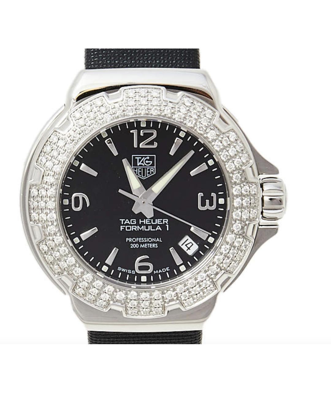 TAG HEUER Черные металлические часы, фото 9