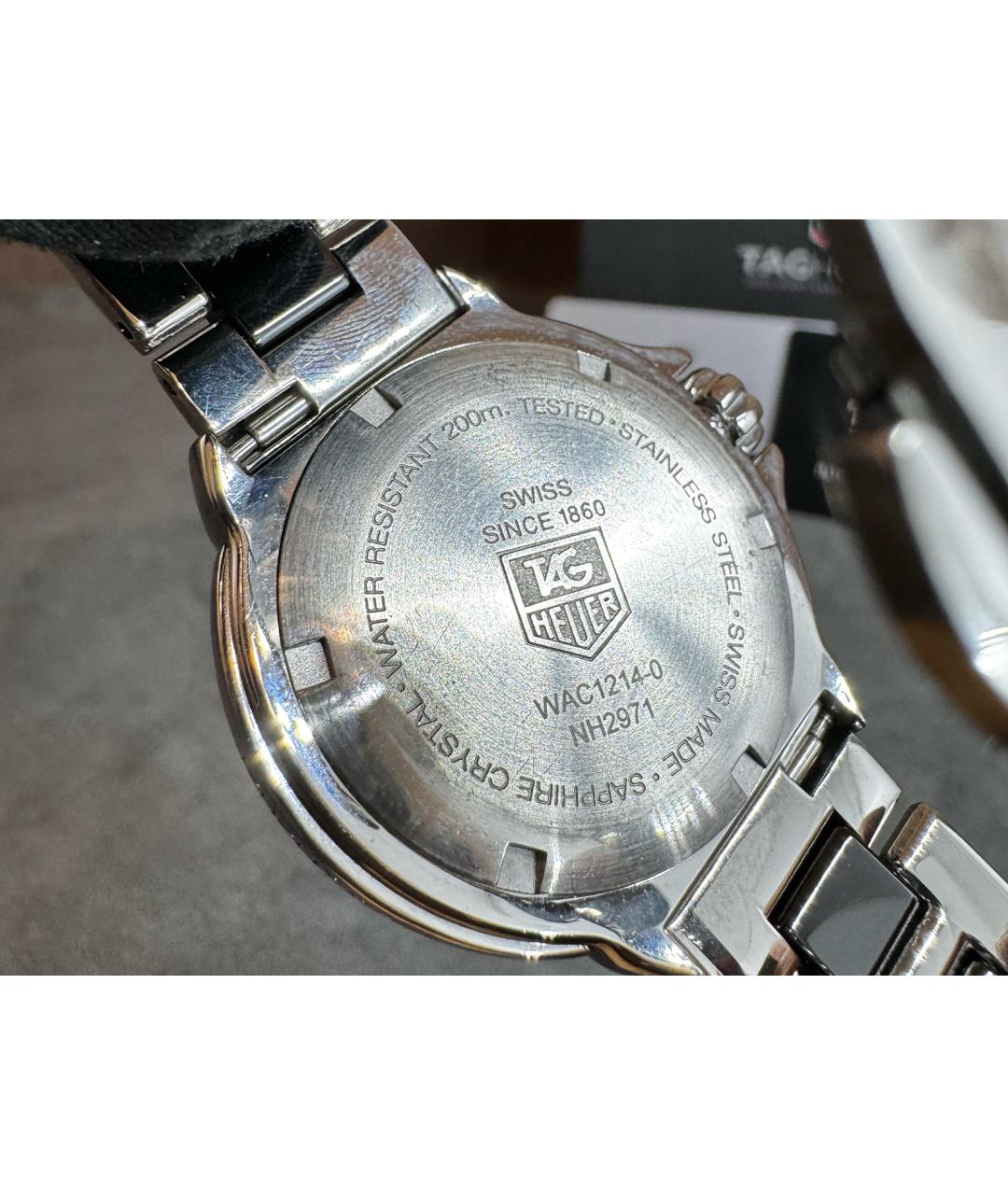 TAG HEUER Черные металлические часы, фото 6