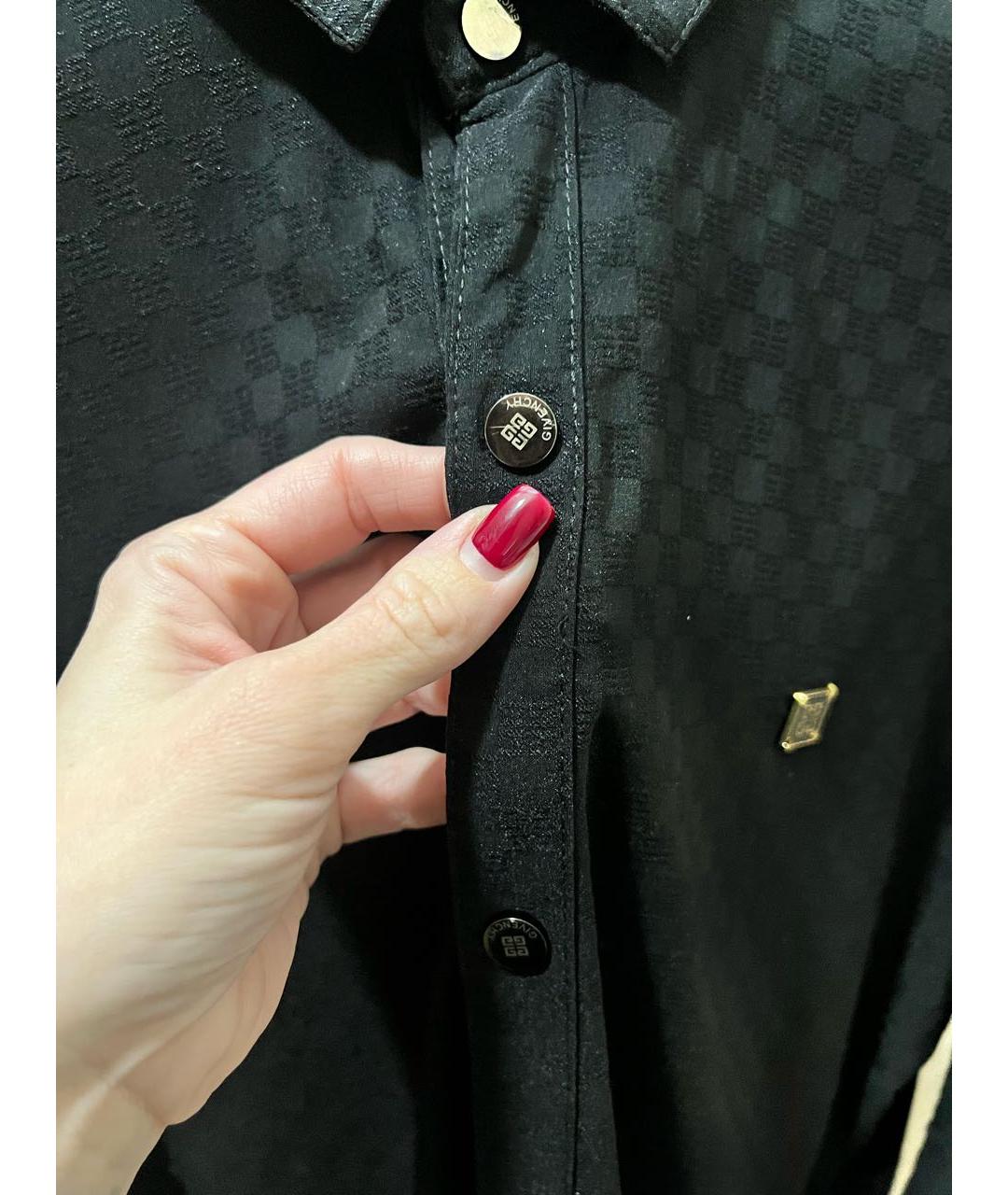 GIVENCHY Черная хлопко-лиоцелловая кэжуал рубашка, фото 4