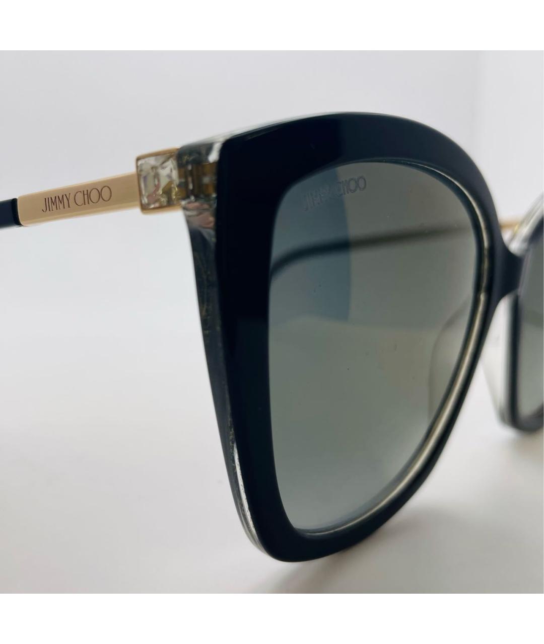 JIMMY CHOO Черные пластиковые солнцезащитные очки, фото 5