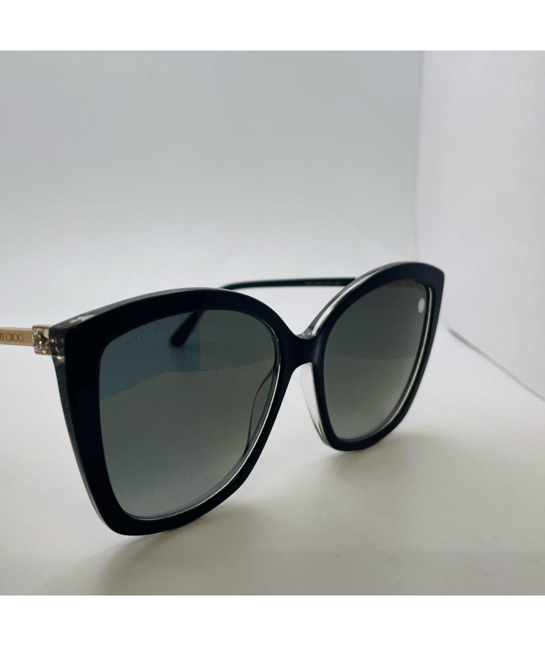 JIMMY CHOO Черные пластиковые солнцезащитные очки, фото 4