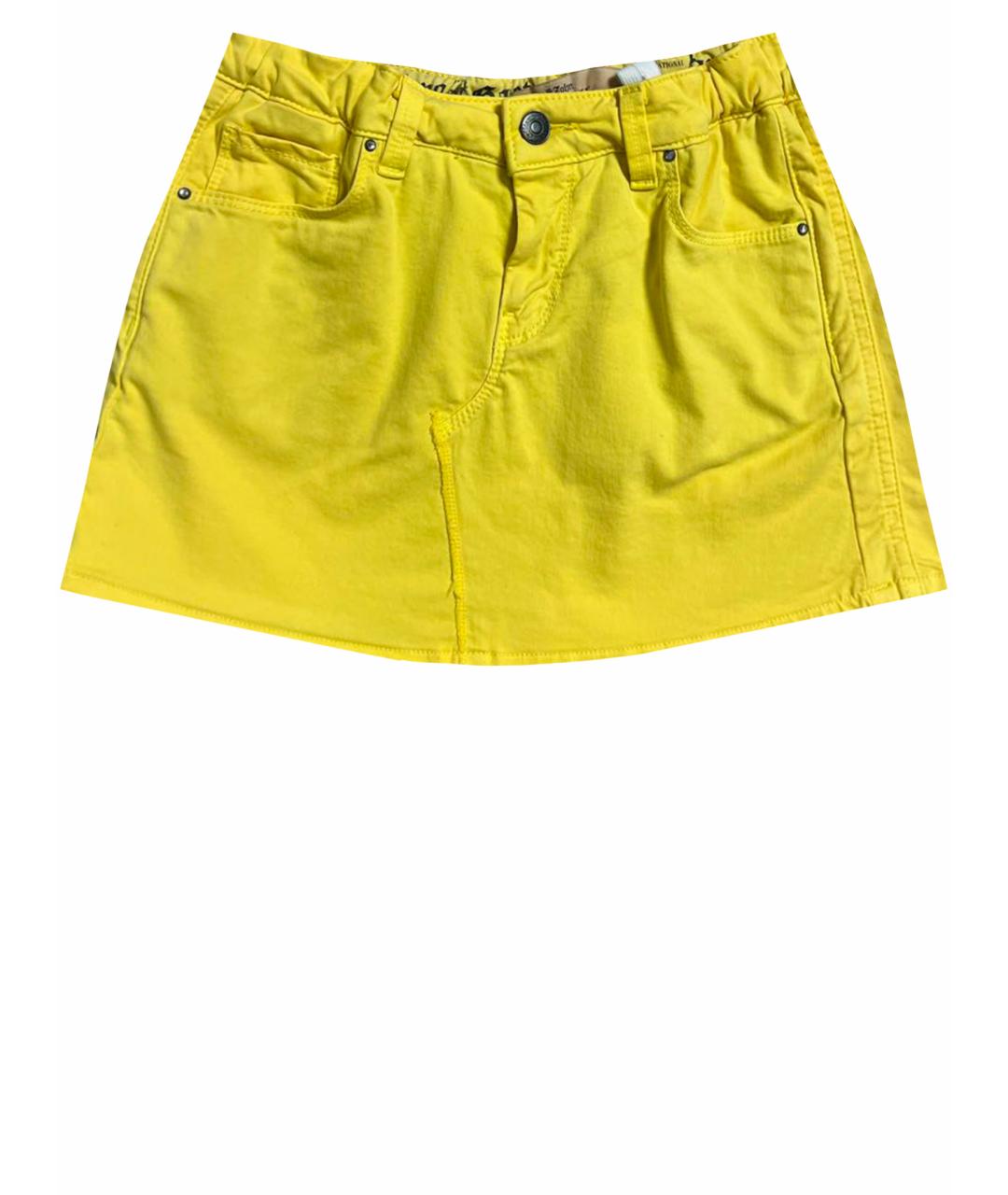 JOHN GALLIANO KIDS Желтая хлопковая юбка, фото 1