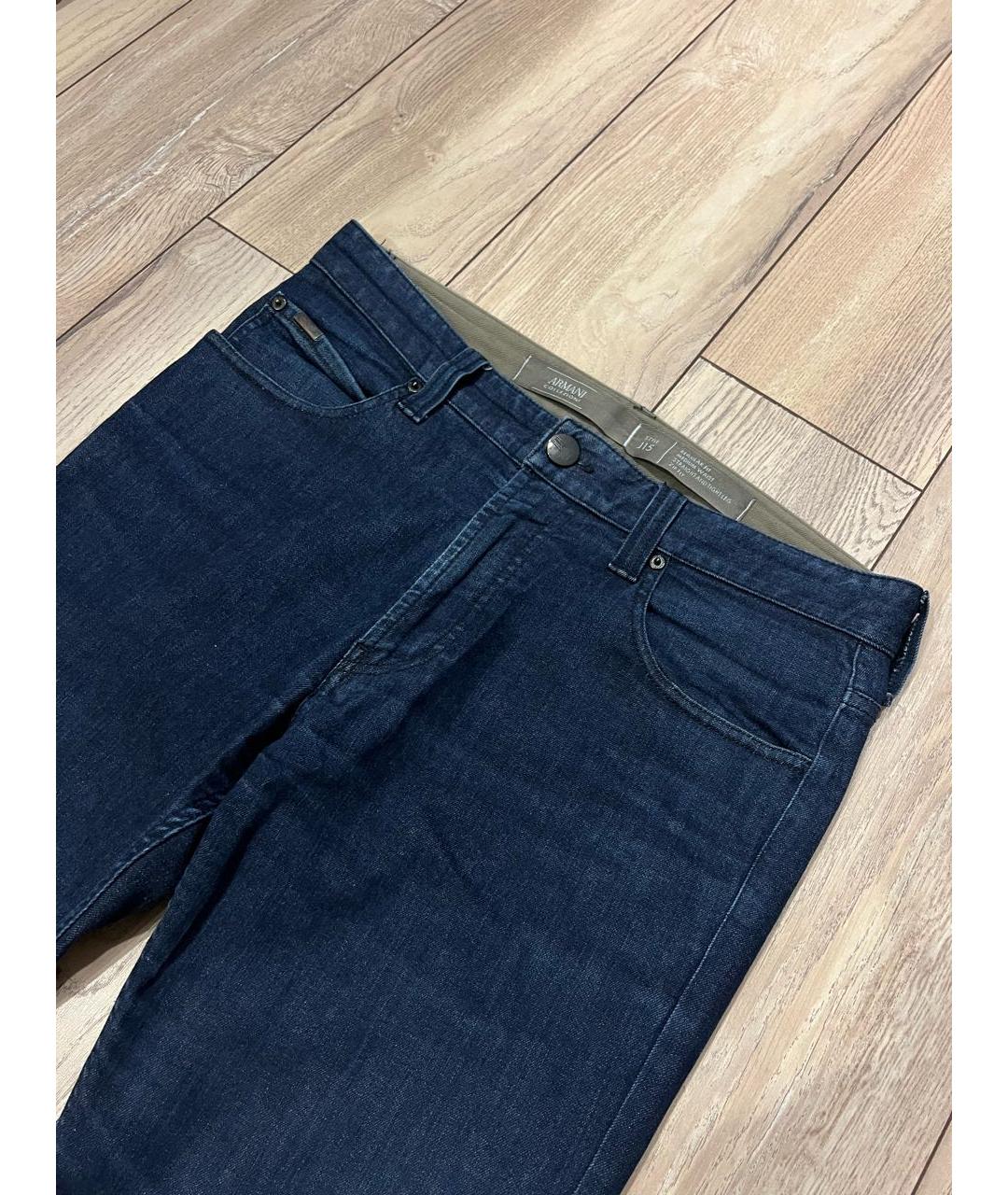 ARMANI COLLEZIONI Синие хлопковые джинсы скинни, фото 2