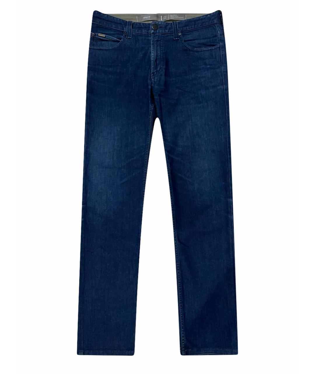 ARMANI COLLEZIONI Синие хлопковые джинсы скинни, фото 1