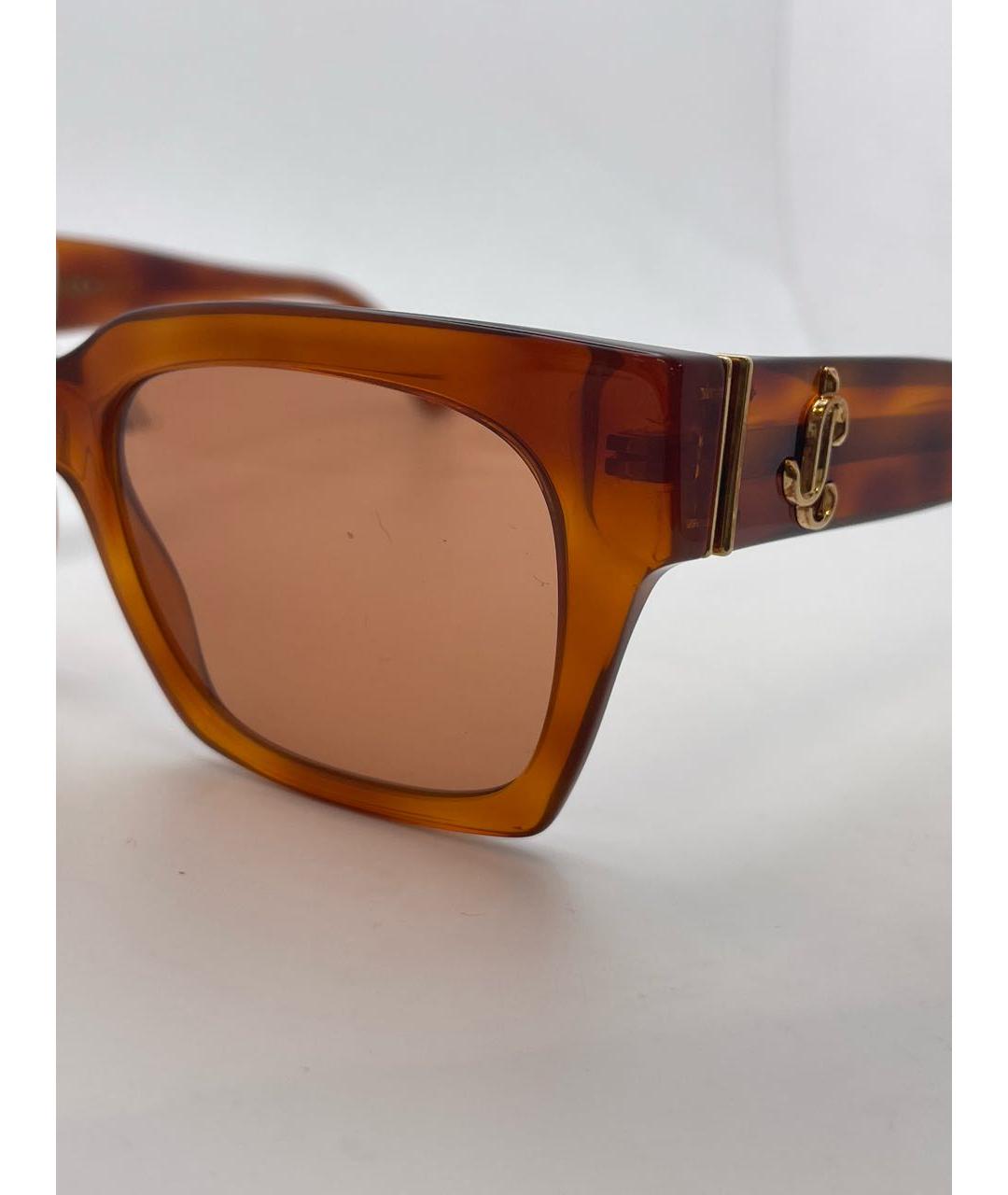 JIMMY CHOO Оранжевое пластиковые солнцезащитные очки, фото 6