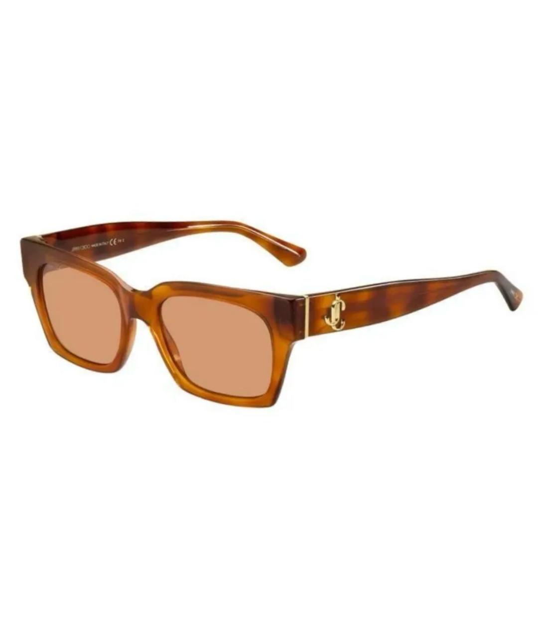 JIMMY CHOO Оранжевое пластиковые солнцезащитные очки, фото 2