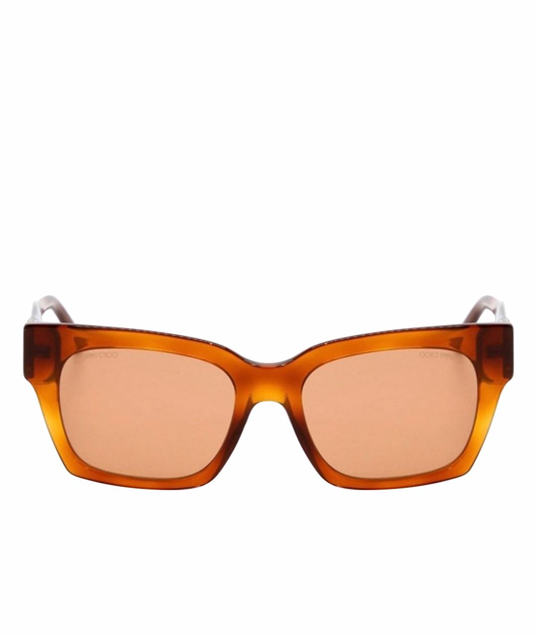 JIMMY CHOO Оранжевое пластиковые солнцезащитные очки, фото 1