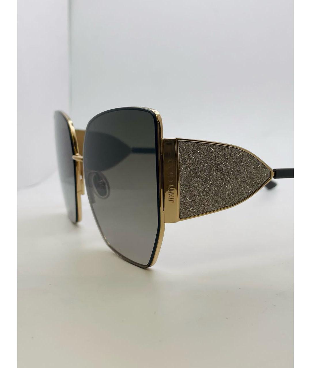 JIMMY CHOO Коричневые металлические солнцезащитные очки, фото 3