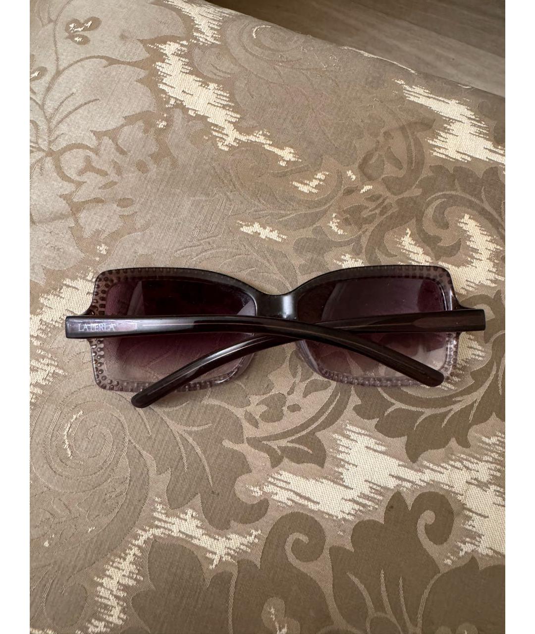 LA PERLA Фиолетовые пластиковые солнцезащитные очки, фото 4