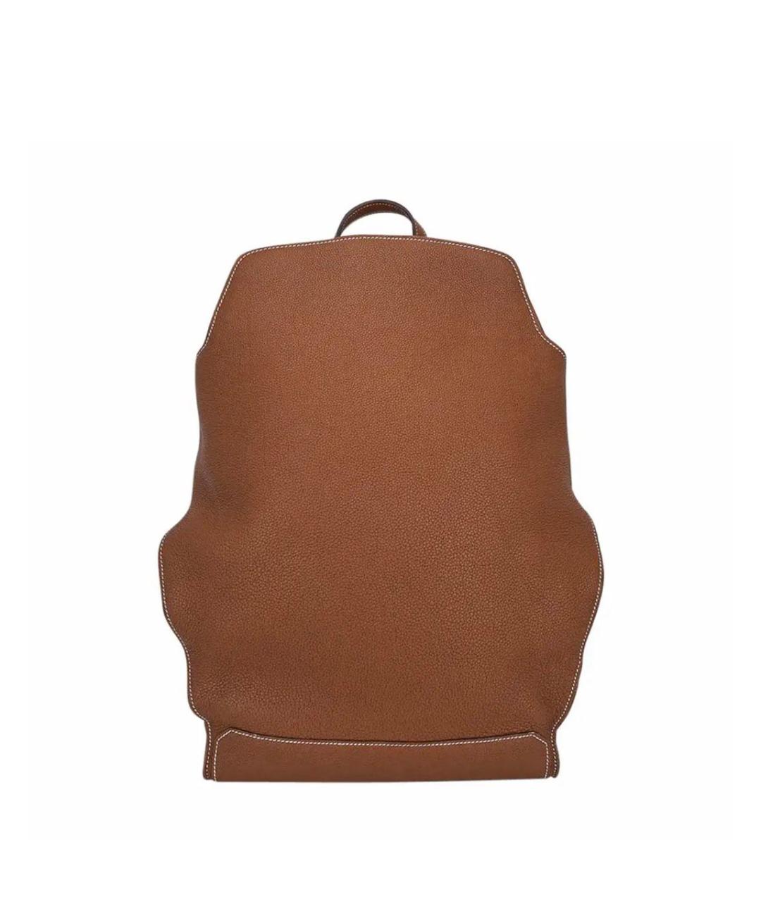 HERMES PRE-OWNED Коричневый кожаный рюкзак, фото 1