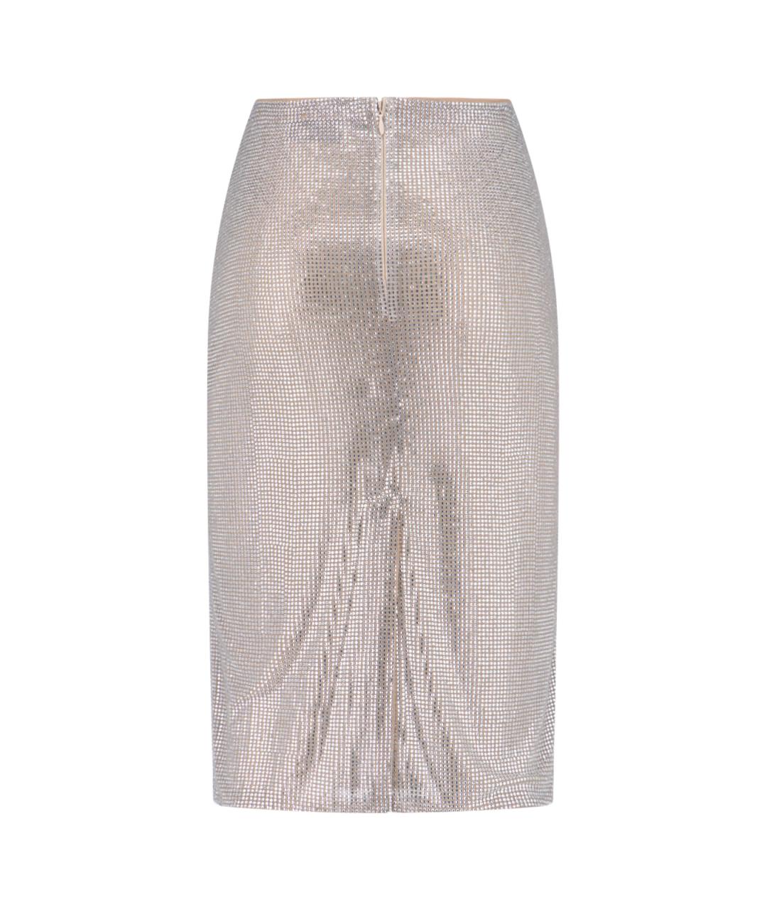 GIUSEPPE DI MORABITO Серебряная юбка миди, фото 2