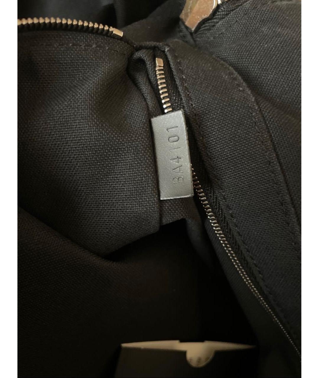 LOUIS VUITTON PRE-OWNED Антрацитовая кожаная дорожная/спортивная сумка, фото 4
