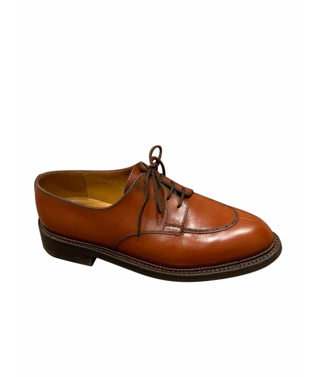 J.M. WESTON Коричневые кожаные низкие ботинки, фото 1