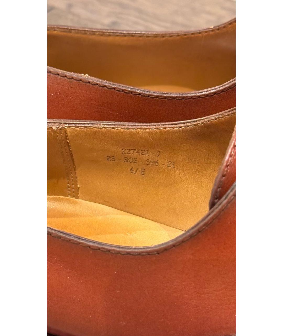 J.M. WESTON Коричневые кожаные низкие ботинки, фото 3
