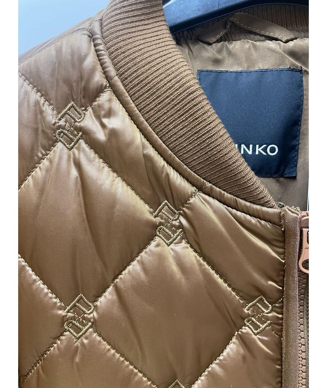PINKO Горчичная полиэстеровая куртка, фото 4