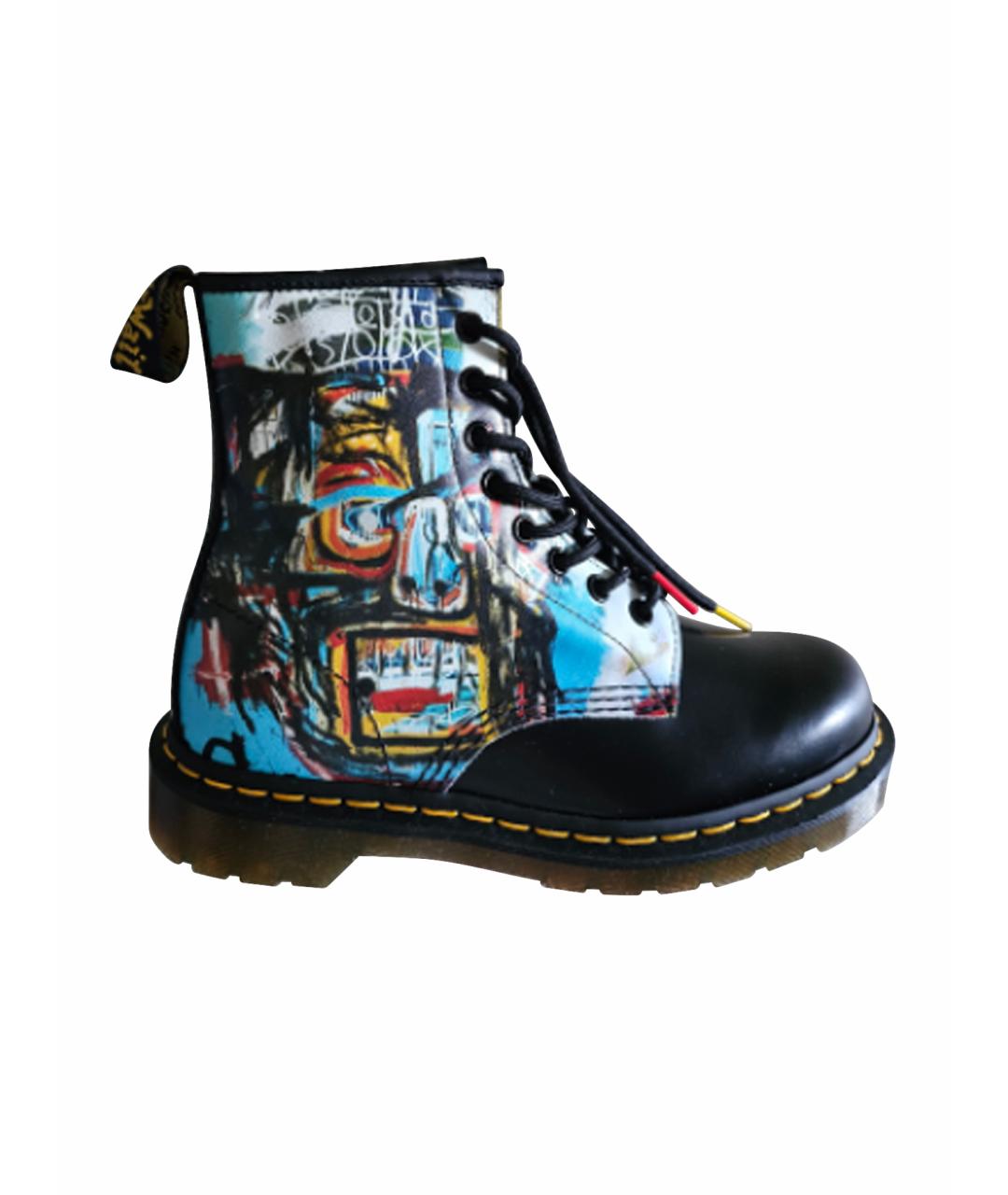 DR. MARTENS Черные кожаные ботинки, фото 1