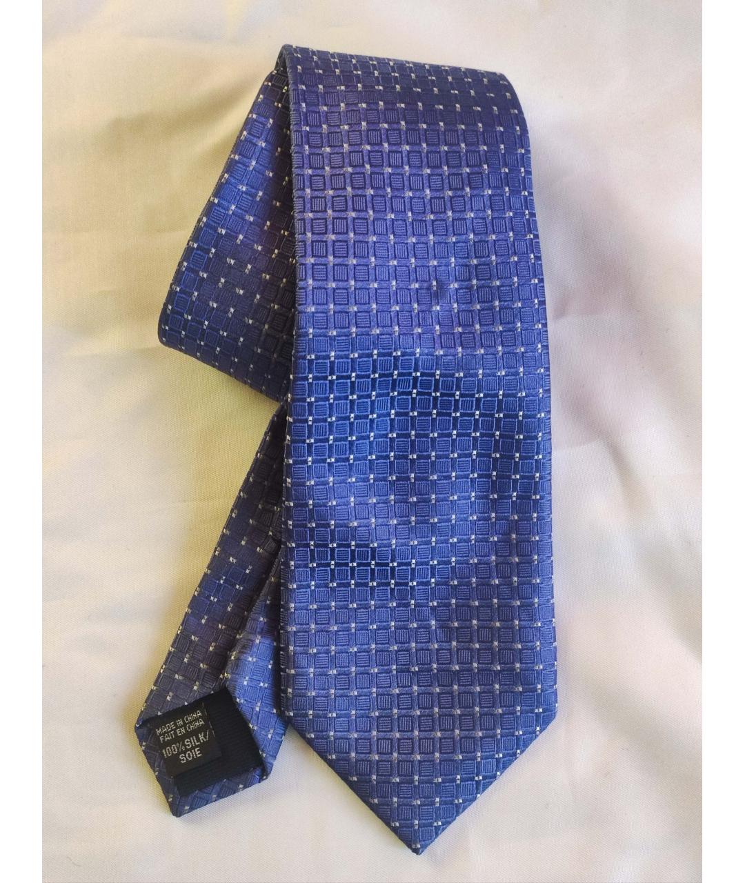 MICHAEL KORS Синий шелковый галстук, фото 8