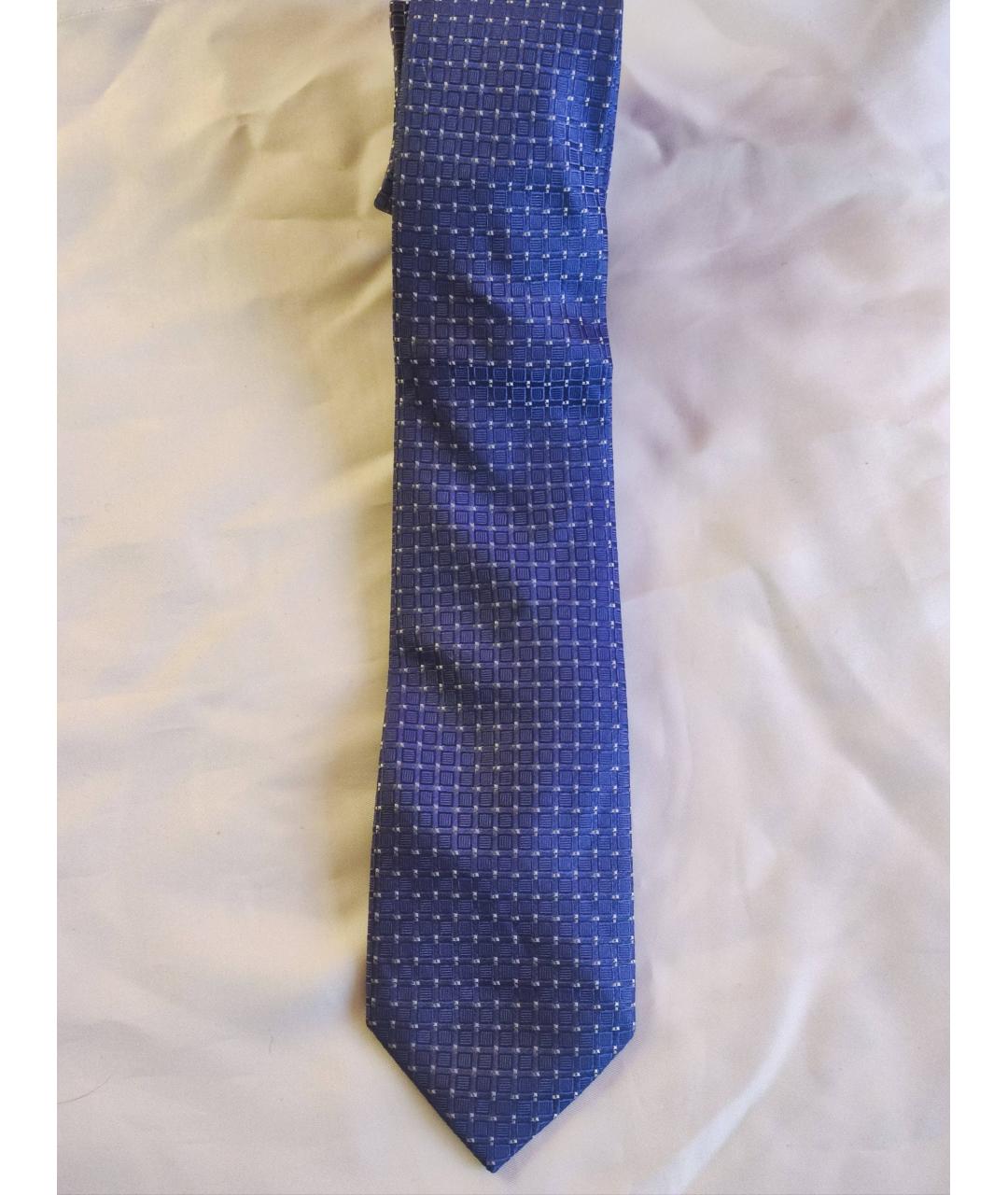 MICHAEL KORS Синий шелковый галстук, фото 7