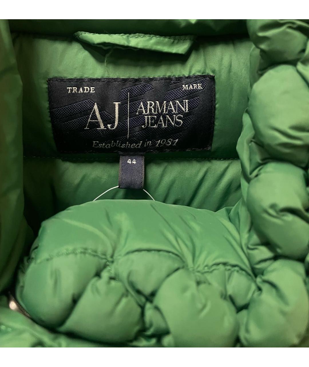 ARMANI JEANS Зеленая ацетатная куртка, фото 3