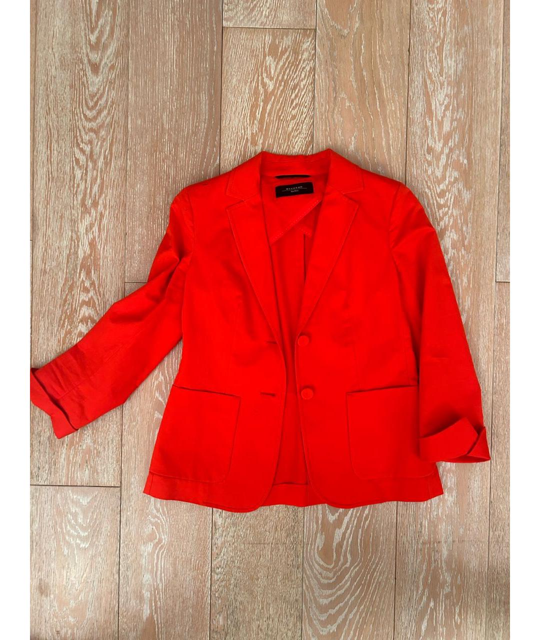 WEEKEND MAX MARA Красный хлопковый жакет/пиджак, фото 7