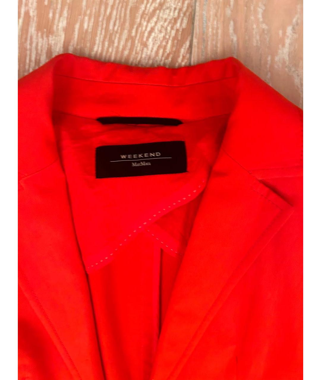 WEEKEND MAX MARA Красный хлопковый жакет/пиджак, фото 3