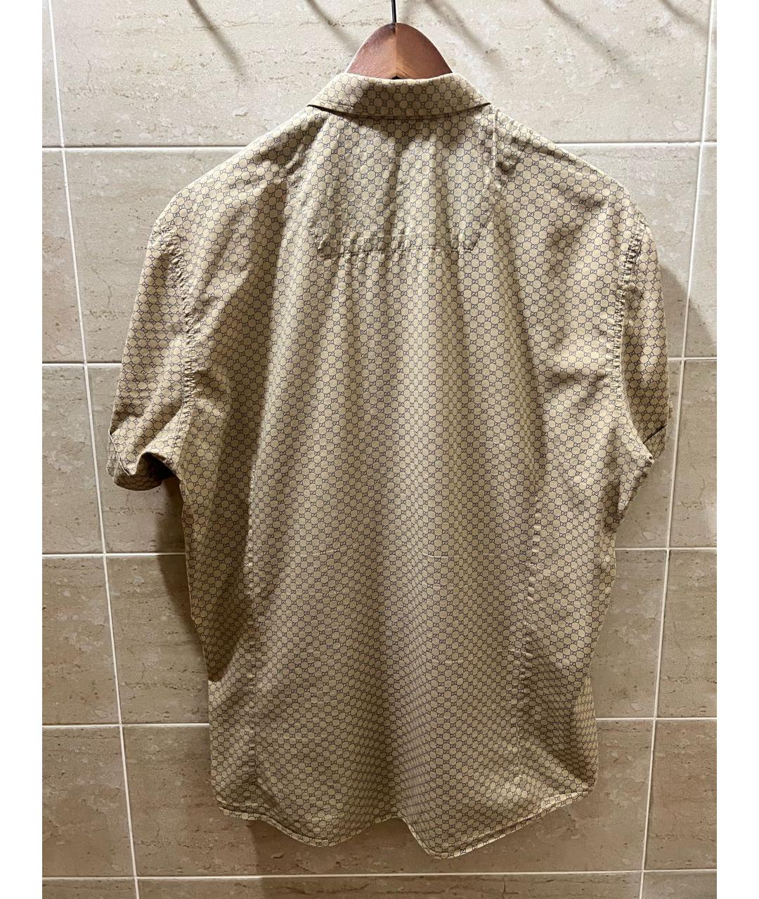 GUCCI Бежевая хлопковая кэжуал рубашка, фото 2