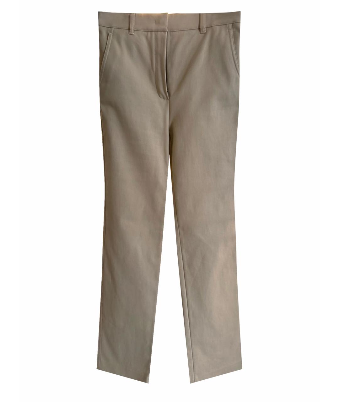 LORO PIANA Бежевые хлопковые брюки узкие, фото 1