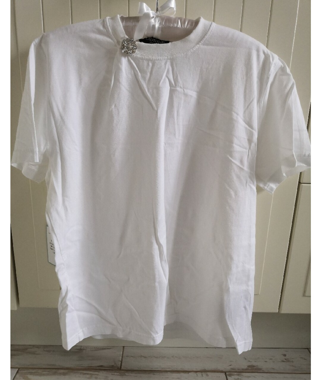 CALVIN KLEIN 205W39NYC Белая хлопковая футболка, фото 6