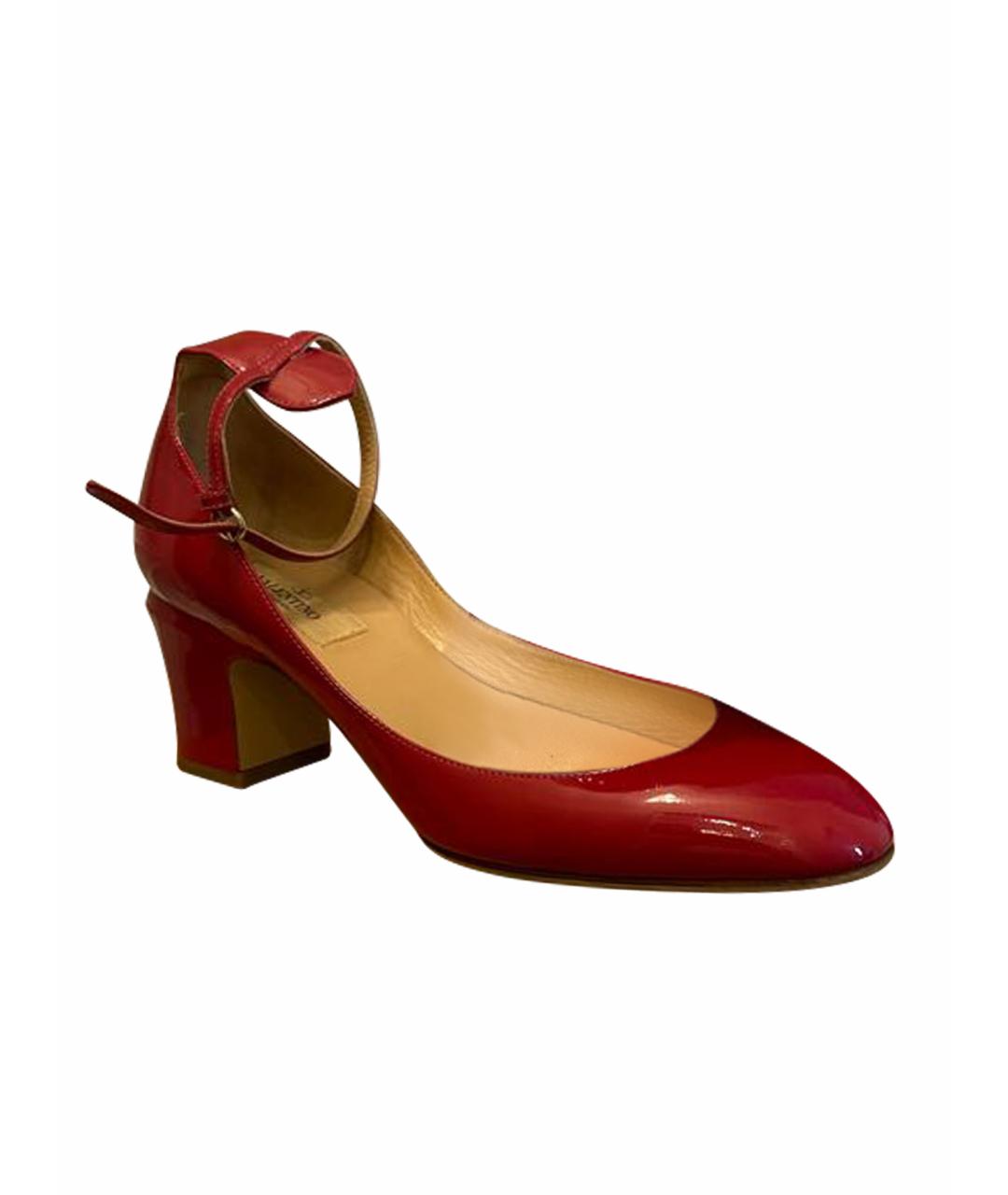 VALENTINO Бордовые туфли из лакированной кожи, фото 1