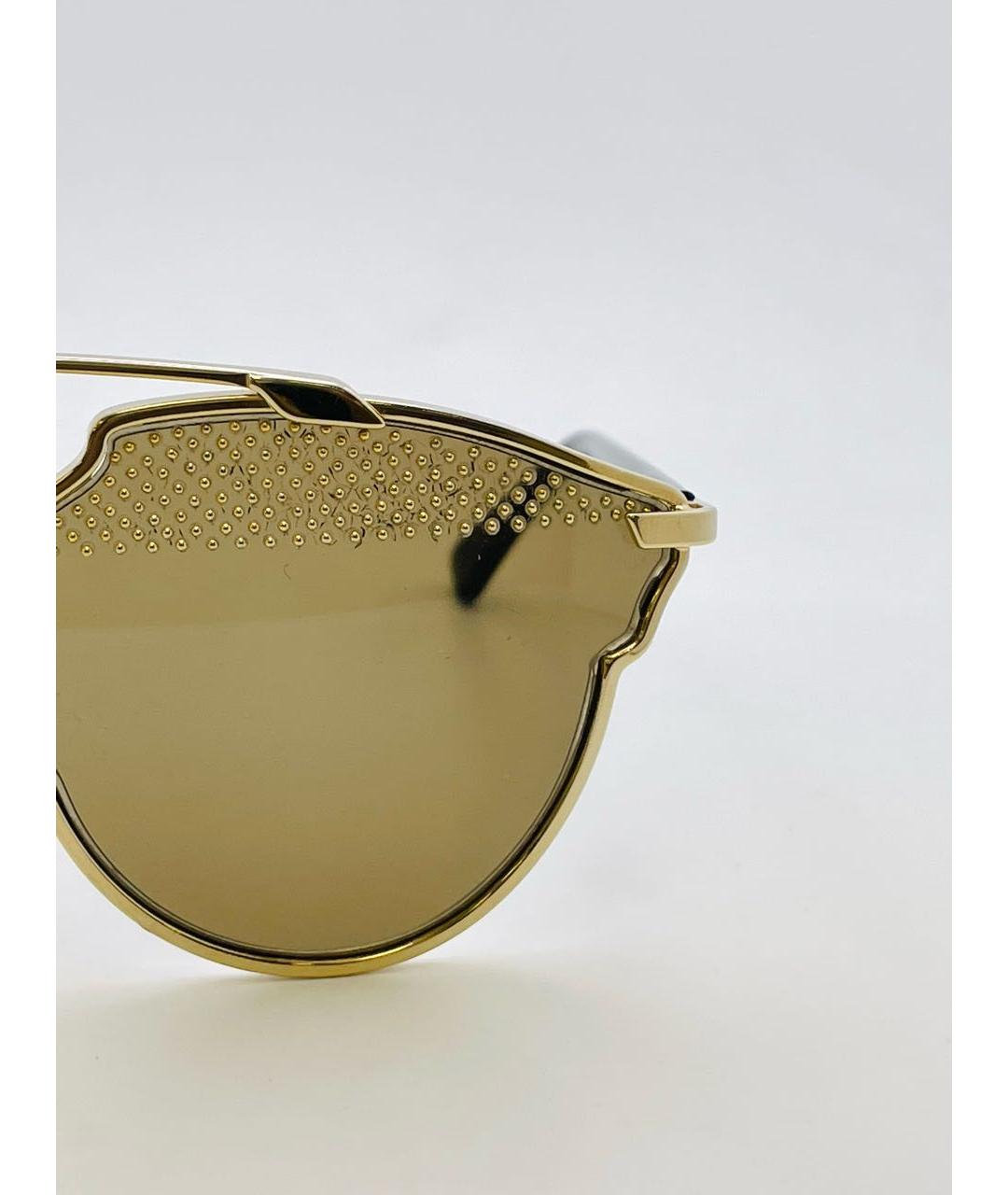 CHRISTIAN DIOR PRE-OWNED Золотые металлические солнцезащитные очки, фото 2