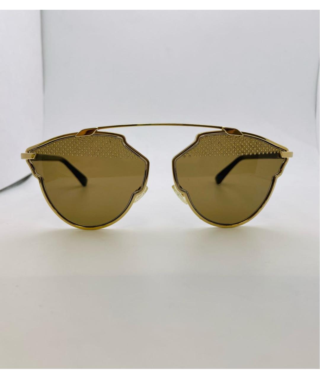 CHRISTIAN DIOR PRE-OWNED Золотые металлические солнцезащитные очки, фото 7