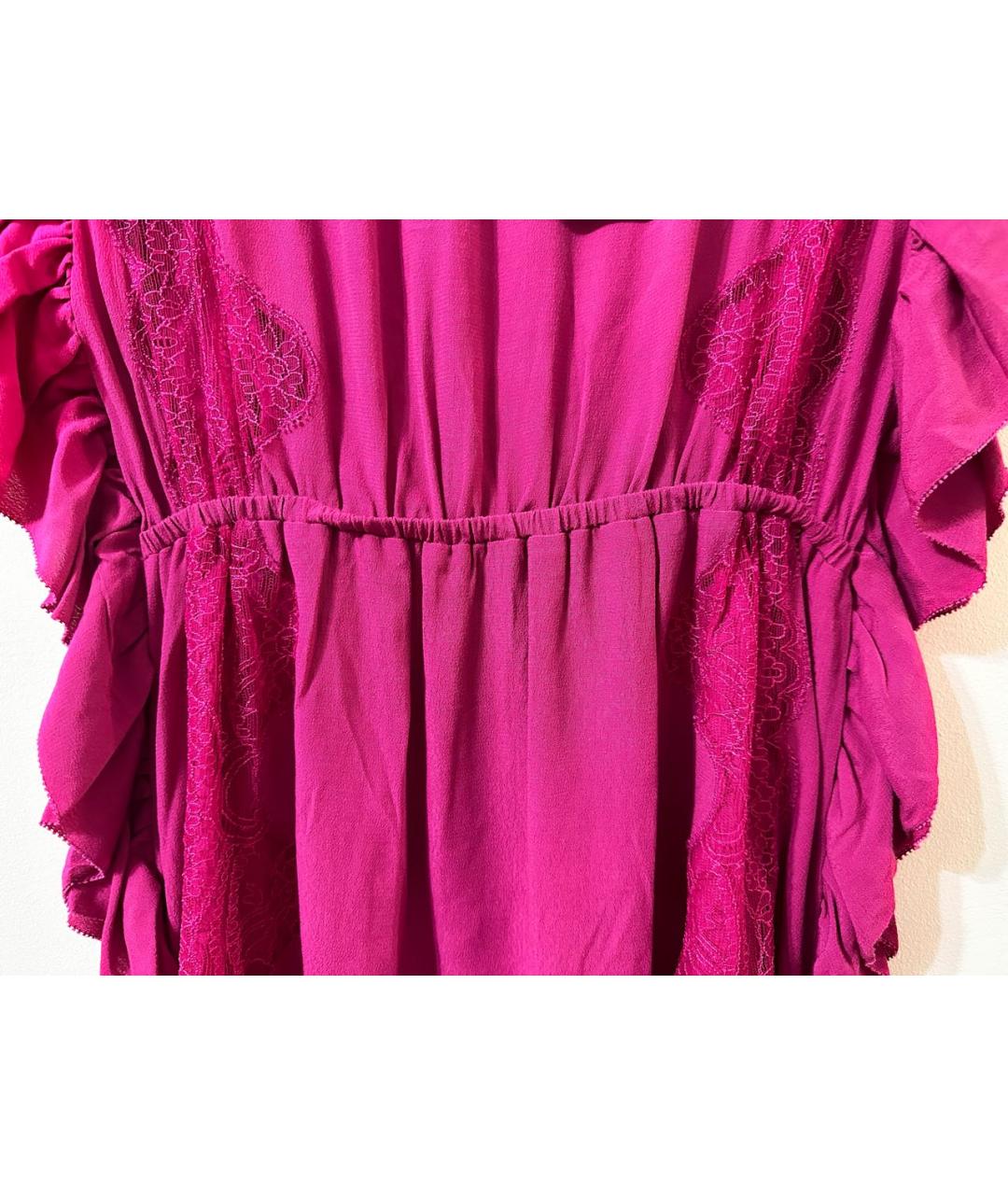 IRO Розовое вискозное повседневное платье, фото 3