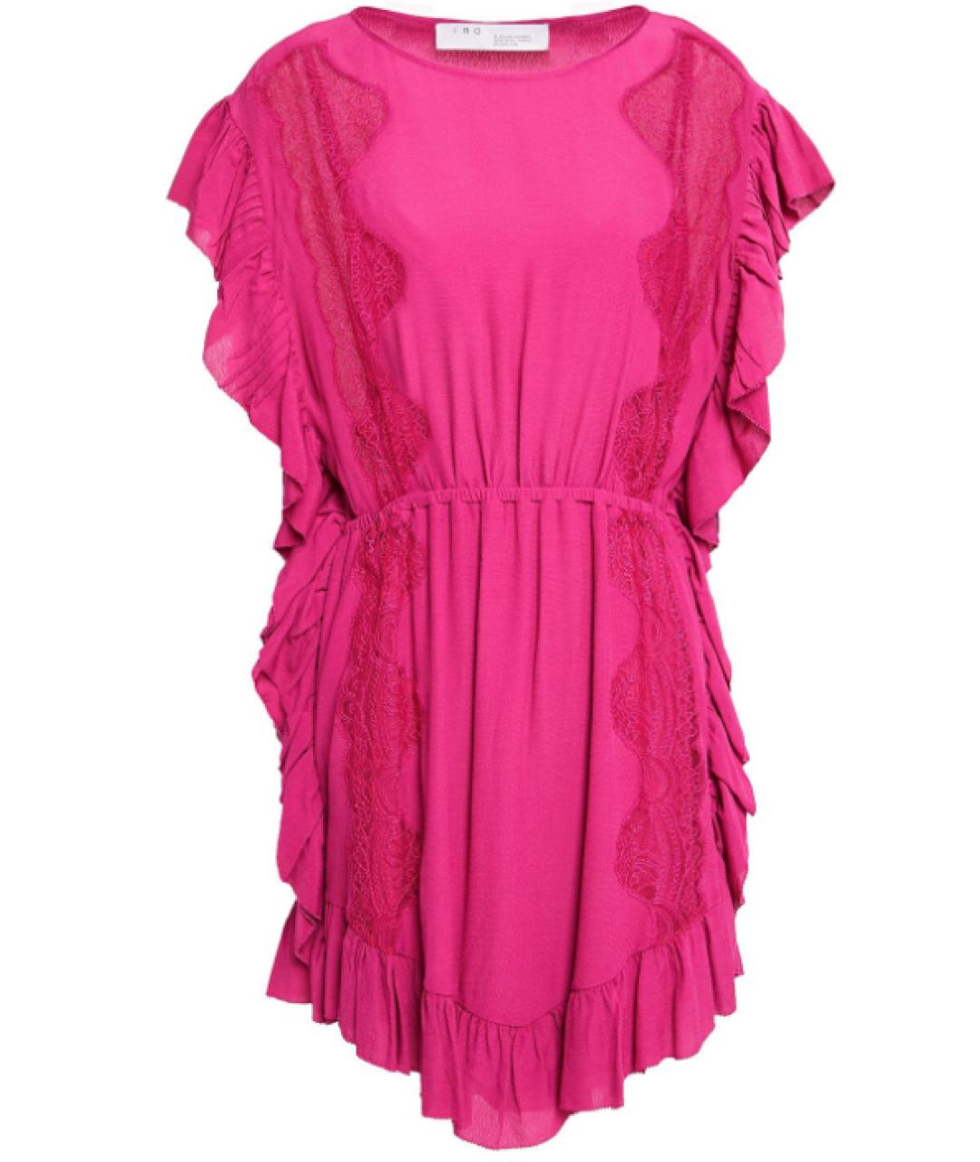 IRO Розовое вискозное повседневное платье, фото 1