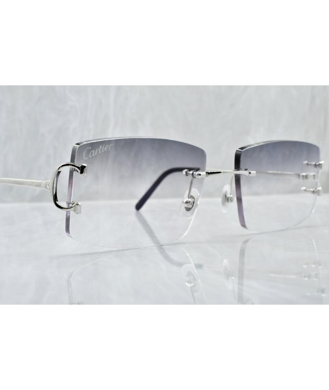 CARTIER Черные металлические солнцезащитные очки, фото 3