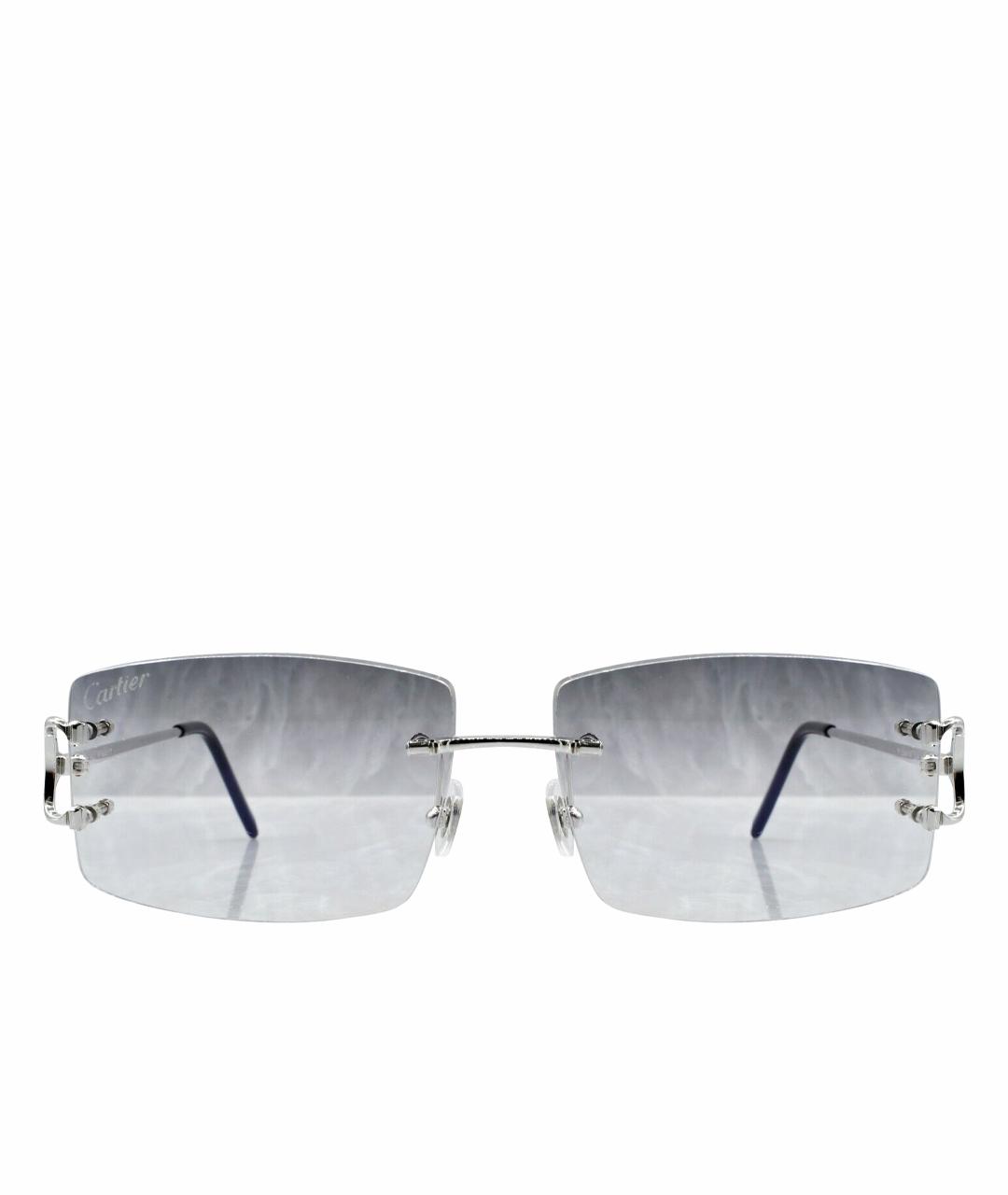 CARTIER Черные металлические солнцезащитные очки, фото 1