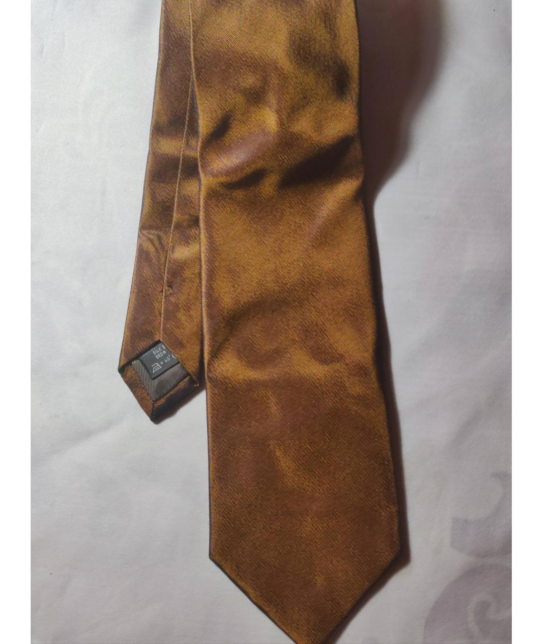 LES COPAINS Золотой шелковый галстук, фото 7