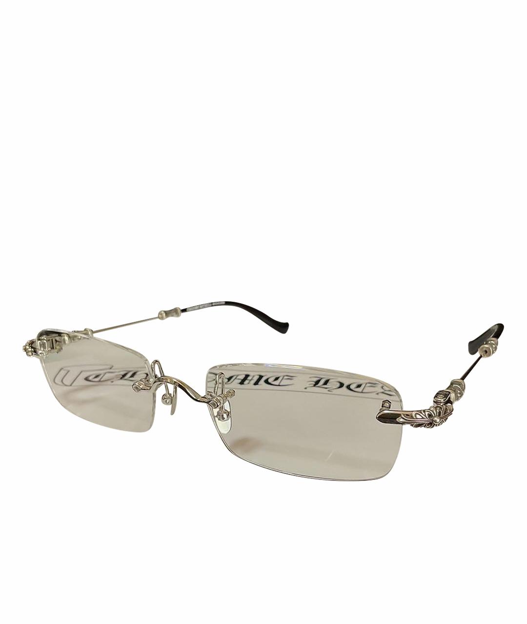 CHROME HEARTS Белые металлические солнцезащитные очки, фото 1